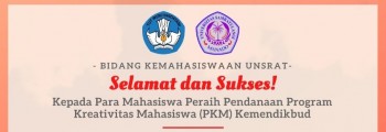 Selamat dan Sukses Kepada Para Mahasiswa Peraih Pendanaan Program Kreativitas Mahasiswa (PKM) Kemendikbud
