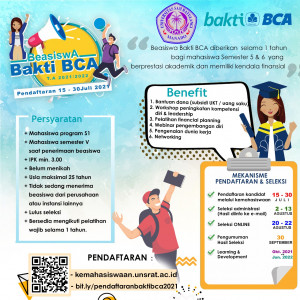 Informasi & Pendaftaran Beasiswa Bakti BCA – Universitas Sam Ratulangi